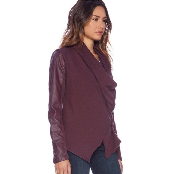 Anthropologie Jackets & Blazers - 🌹NEW! Faux suede & leather drape front jacket